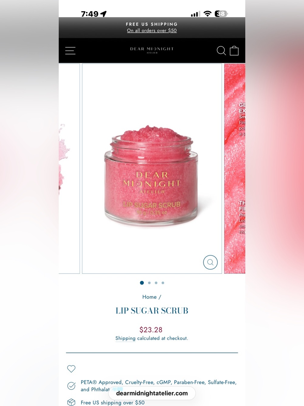 Pink Lip Sugar Scrub β Exfoliating Lip Treatment